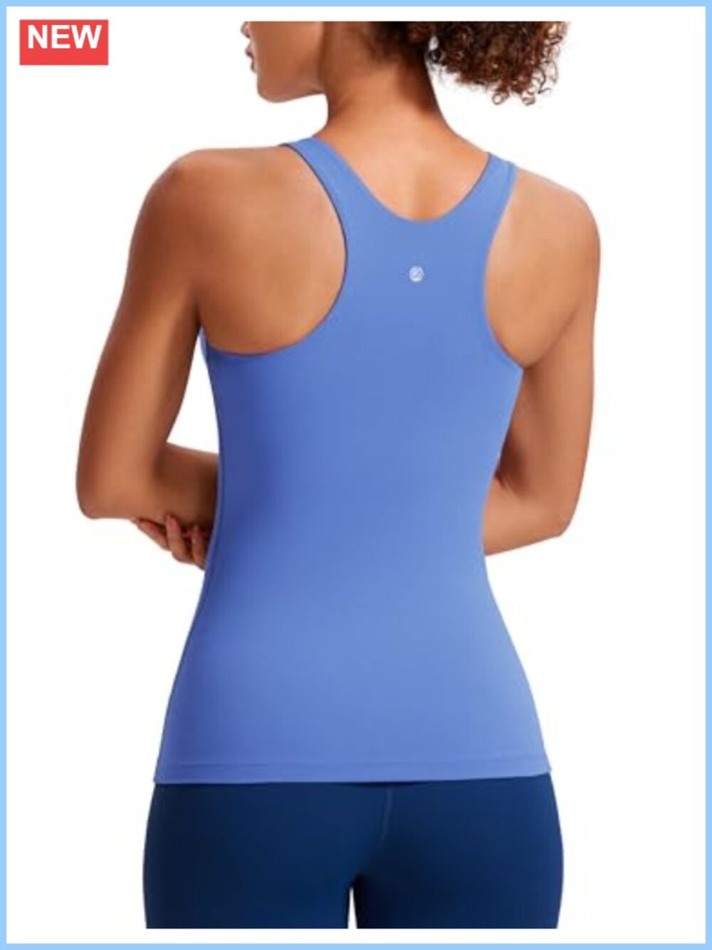 Butterluxe High Crew Neck Tank Top Shelf Bra Slim Fit Yoga Lounge